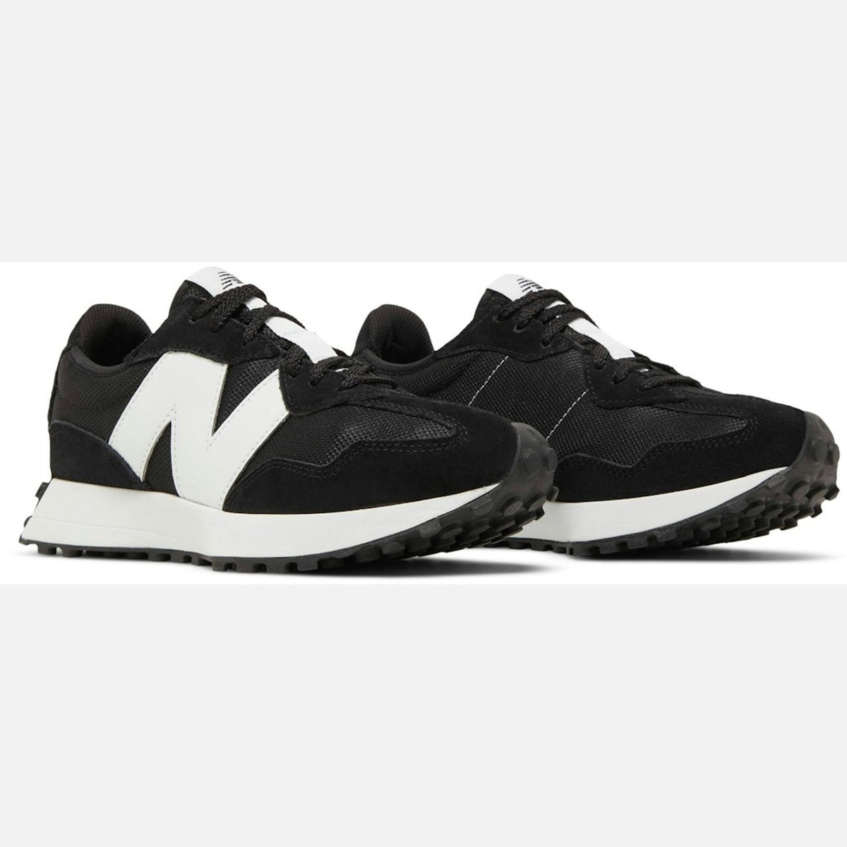 New Balance 327 — White / Black — product view 1